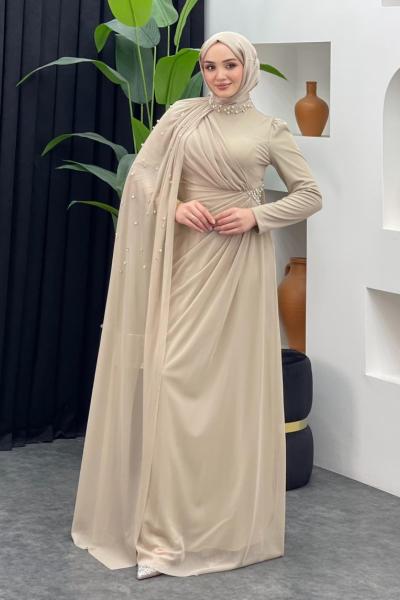 İnci Detaylı Abiye