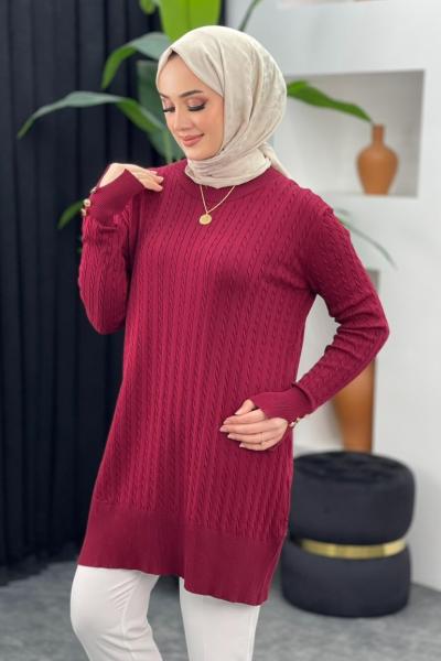 Örgülü Merserize Tunik