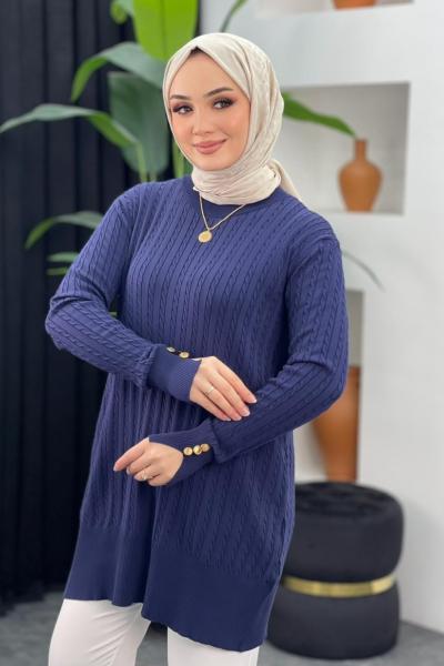 Örgülü Merserize Tunik