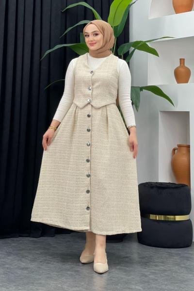 Tüvit Yelek Etekli Takım