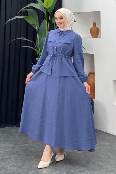 Yazlık Tarz Etekli Takım