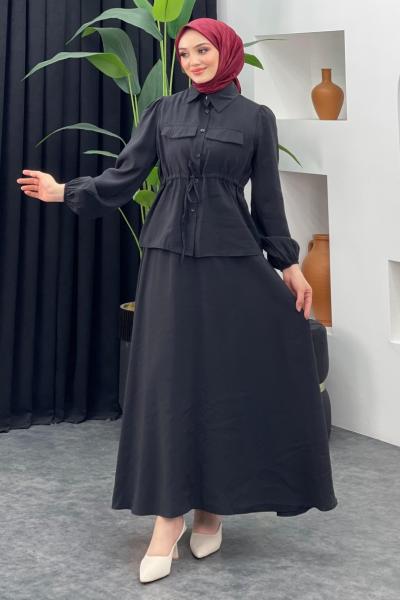 Yazlık Tarz Etekli Takım