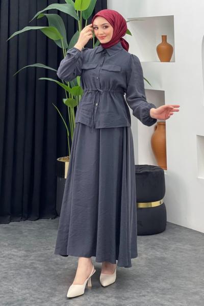 Yazlık Tarz Etekli Takım