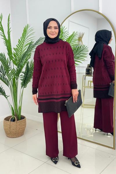 BİNNUR TRİKO TAKIM - BORDO
