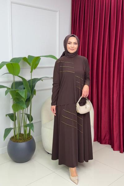 GÜLBEN ETEKLİ TAKIM - ACI KAHVE