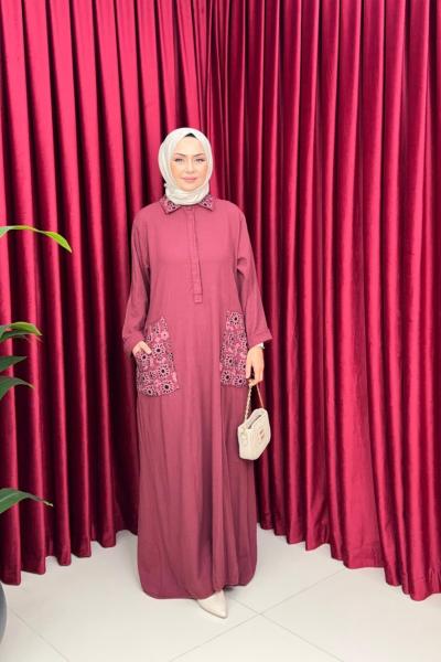 SUNNY ELBİSE - BORDO